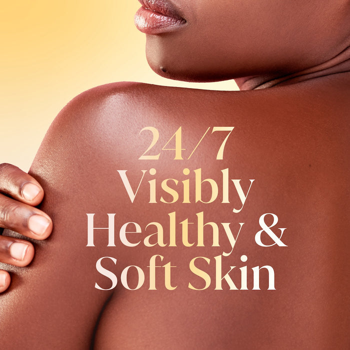 Model posing. 24/7 visibly healthy and soft skin
