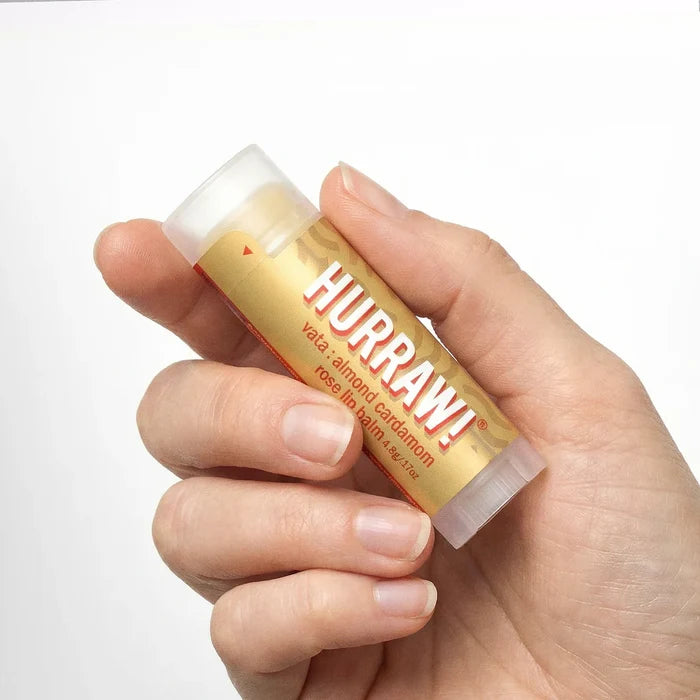 Hurraw! | Vata Lip Balm – Almond Cardamom Rose
