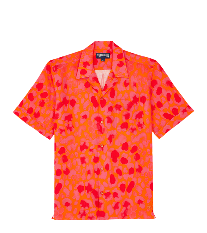 Vilebrequin Bowling Linen Shirt Leopard