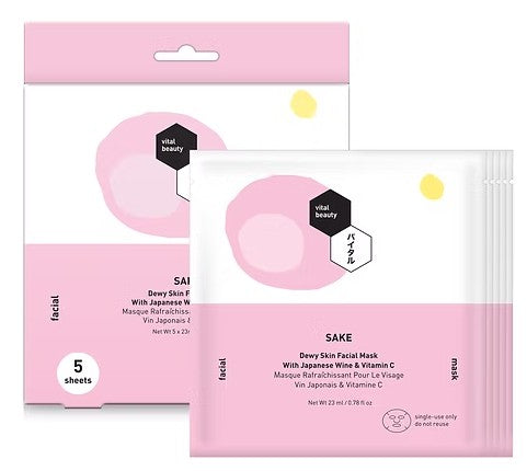 Vital Beauty Sake Dewy Skin Facial Masks