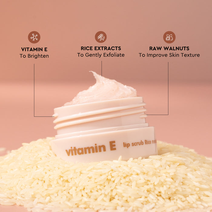 Vitamin E lip scrub Rice