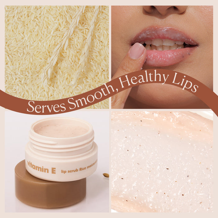 Vitamin E Rice Lip Scrub 14g With Free Sushi Pouch