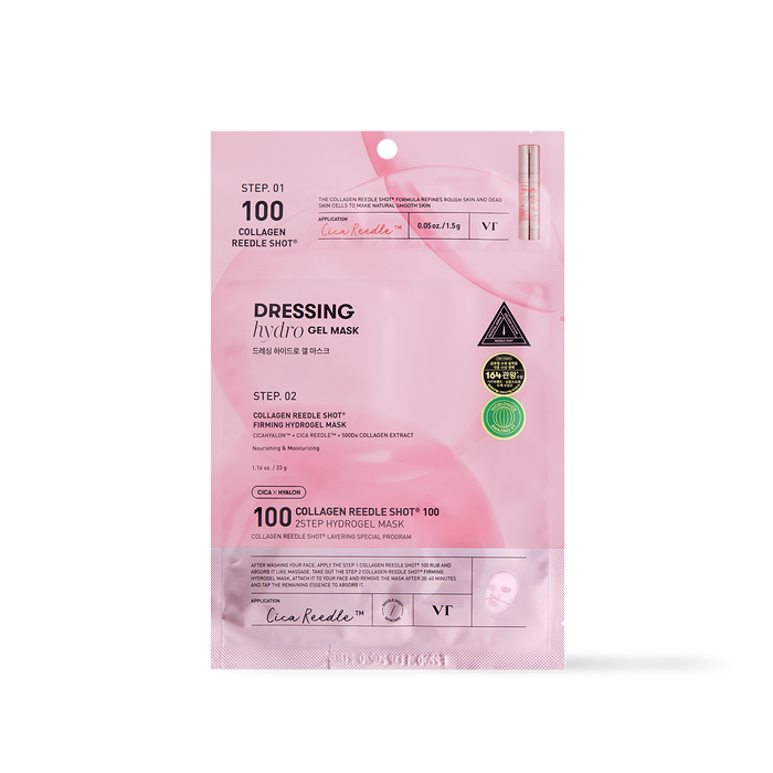 [VT Cosmetics] COLLAGEN Reedle Shot 100 2STEP Hydrogel Mask 1ea-Luxiface.com