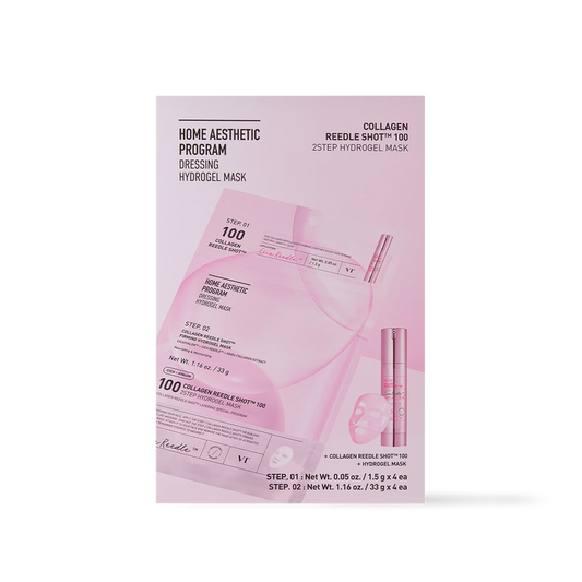 [VT Cosmetics] COLLAGEN Reedle Shot 100 2STEP Hydrogel Mask 4ea-Luxiface.com