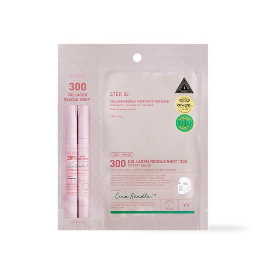 [VT Cosmetics] COLLAGEN Reedles Shot 300hL 2 STEP MASK-Luxiface.com