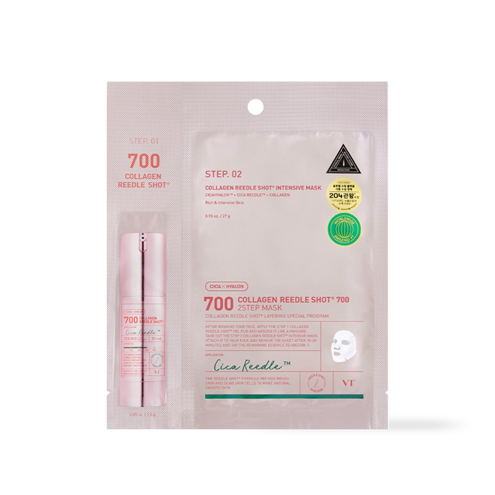 [VT Cosmetics] COLLAGEN Reedles Shot 700hL 2 STEP MASK-Luxiface.com
