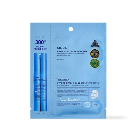 [VT Cosmetics] HYDROP Reedles Shot 300hL 2 STEP MASK-Luxiface.com