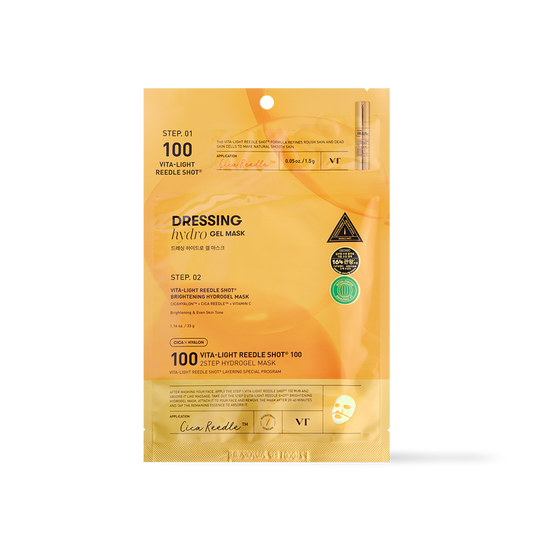 [VT Cosmetics] VITA-LIGHT Reedle Shot 100 2STEP Hydrogel Mask 1ea-Luxiface.com
