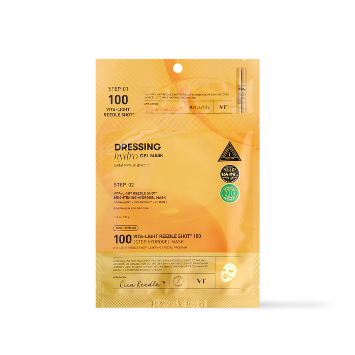 [VT Cosmetics] VITA-LIGHT Reedle Shot 100 2STEP Hydrogel Mask 1ea-Luxiface.com
