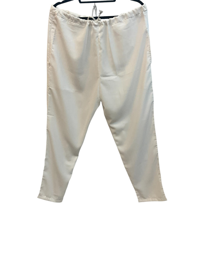 White - Soft Silky Mens Kurta Set with Neck Thread Embroidery -Eid Sangeet Mehendi Haldi - KCS2001 06KH26