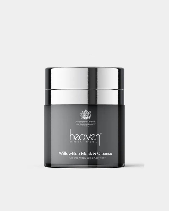 WillowBee Mask & Cleanse black / dark grey jar with silver top on a white background