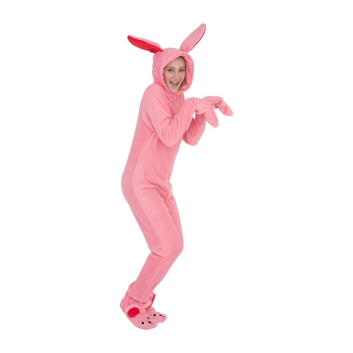Women’s A Christmas Story Bunny Union Suit Pajama Costume Side