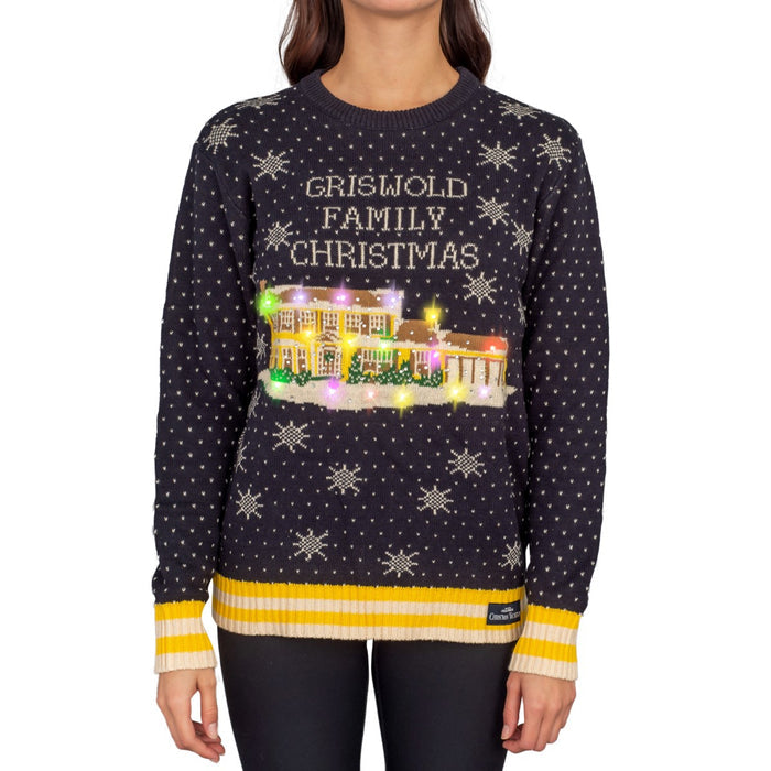 Women’s Griswold Family Christmas Ugly Christmas Sweater – LED Lights 1