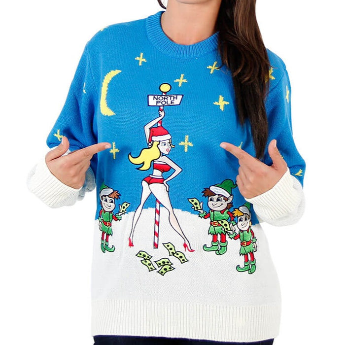 Women's Stripper Pole Sweater - Front
