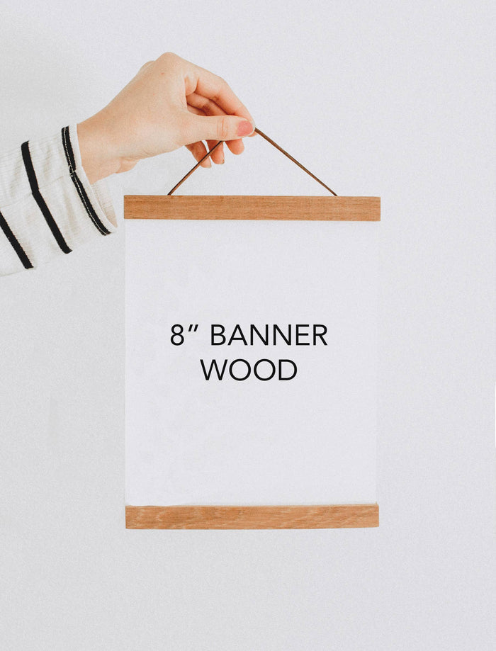 Wood Banner Hanger 8"