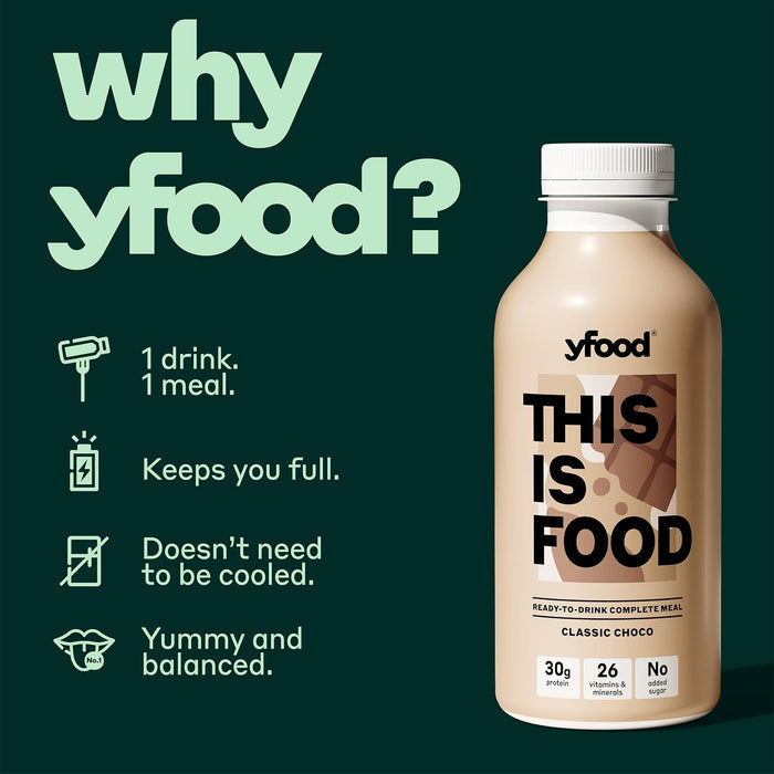 yfood Ready to Drink Complete Meal Classic Choco 500ml x 6