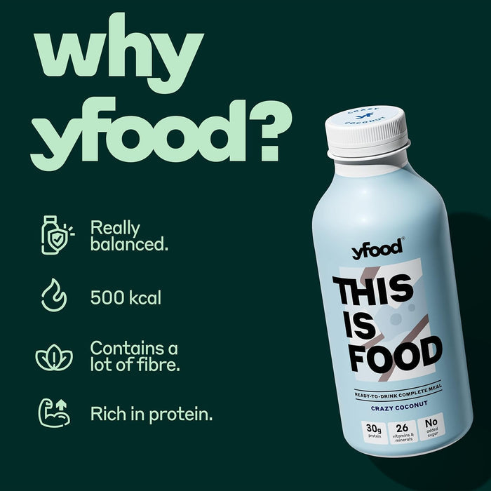 yfood Ready to Drink Complete Meal Crazy Coconut 500ml x 6
