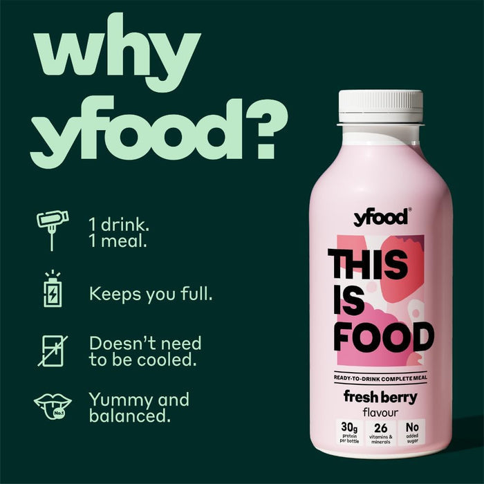 yfood Ready to Drink Complete Meal Fresh Berry 500ml x 6