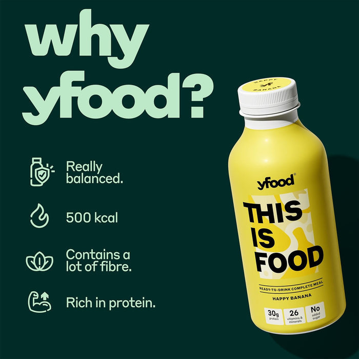yfood Ready to Drink Complete Meal Happy Banana 500ml x 6