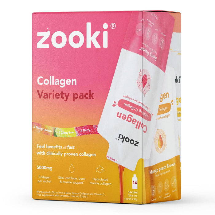Zooki Marine Collagen 5,000mg Variety Pack 15ml 14 Sachets