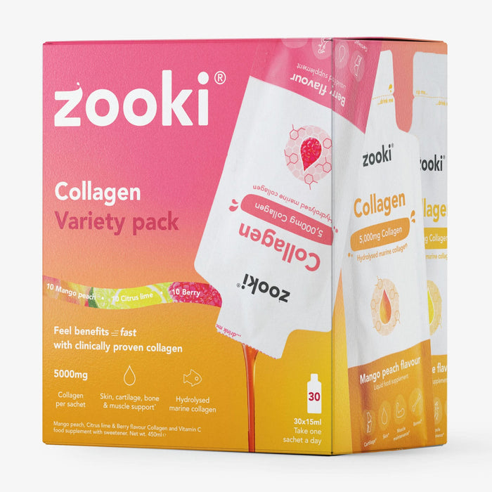 Zooki Marine Collagen 5,000mg Variety Pack 15ml 30 Sachets