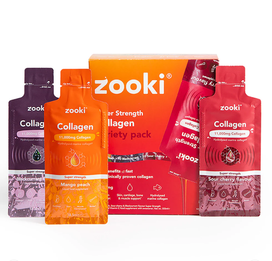 Zooki Super Strength Marine Collagen 11,000mg Variety Pack 15ml 30 Sachets